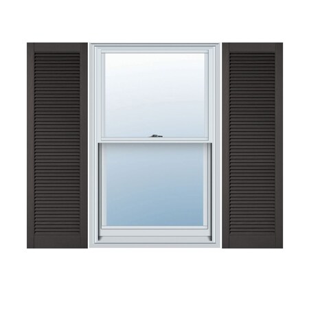 Ekena Millwork Lifetime Vinyl, Custom Straight Top All Louver, Open Louver Shutters, w/Shutter-Loks, LL6C14X05800MS LL6C14X05800MS